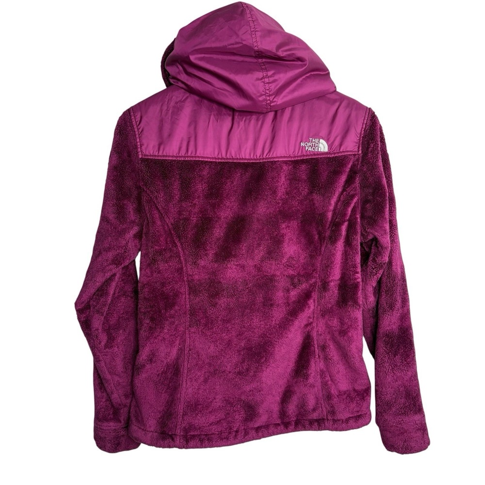 The North Face Womens Fleece Denali Jacket Medium Purple Magenta Zip Up Hood - Picture 9 of 13